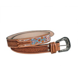 Affilare Western Beaded Genuine Leather Belt For Men and Women 30HQ115-34