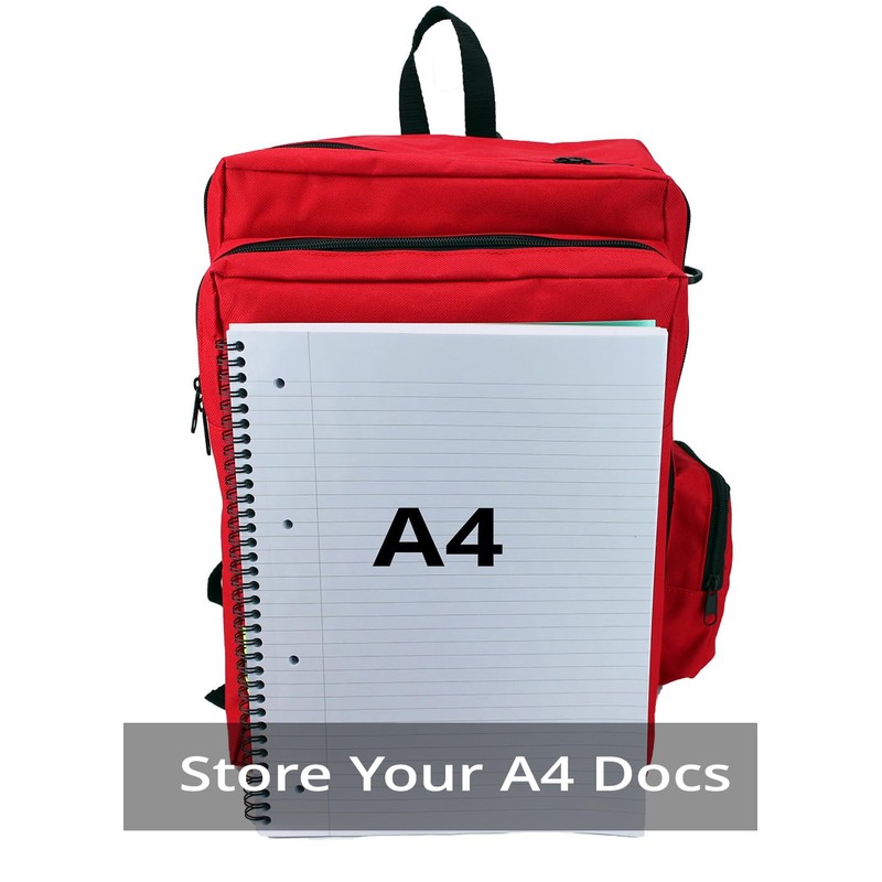 EVAQ8 Emergency Grab Bag Empty Red Rucksack For Storing And