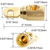 Car Audio Battery Terminal Connector Pure Brass Gold-Plated 4 Gauge