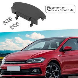 A ABSOPRO Centre console armrest locking 3B0868445 for VW Polo 2015-2018 black