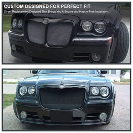 Spec-D Tuning Headlights Covers/Eyelids Bezel Compatible with 2005-2010 Chrysler 300C