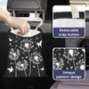 DELORIGIN Dandelion Print Car Trash Bag Hanging Garbage Bag with
