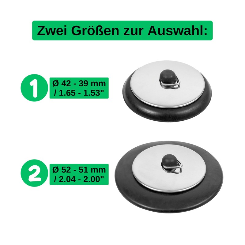 Universal Plugs, Pack of 2, Diameter 42 to 39 mm