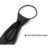 MESU Pre-Tied Kids Necktie Satin Plain Colored Tie Black