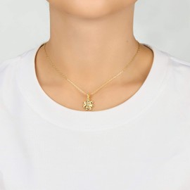 Philip Jones Gold Plated Daisy Necklace