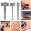 Leather Sewing Tool with Different Zinc Heads, 3-Piece Hole Punch,