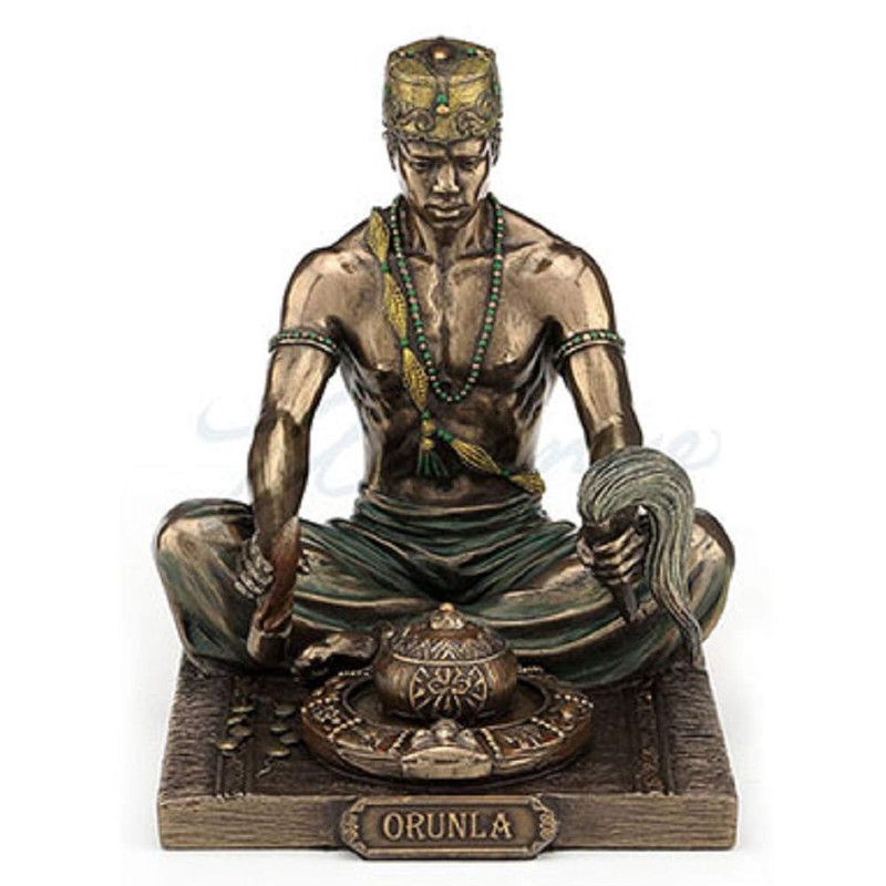 5.5" Statue Orisha Orunla Orula Seven African Powers Santeria Yoruba