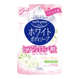 KOSE Softymo White Body Soap, Hyaluronic Acid, Refill, 14.8 fl oz (420 ml)