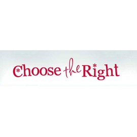 Choose The Right Religious Inspirational Wall Decals Stickers, Red, 72"