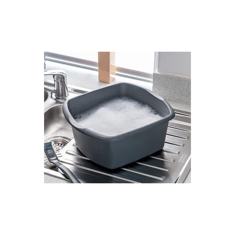 Addis 8 Litre Small Rectangular Bowl, Metallic Silver, 8L, 319251