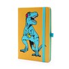 MUSTARD A5 Hardcover T-Rex Blue Notebook, Dot Grid Pages, Elastic