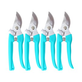 AOBYMIN Pruning Shears for Gardening, 4 Pack Garden Scissors for Cutting Fresh Flowers, Floral Clippers for Plants, Fruits (Blue)