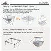 CAMPINGMOON 3-in-1 Portable Stainless Steel Wood Burning Grill and Fire