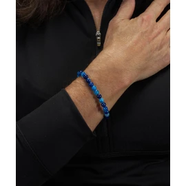 Colección Cherry Tree – S, M, tallas grandes, pulseras de abalorio de piedras preciosas para mujeres, hombres y adolescentes, abalorio redondas de 6 mm, Large, Gema, Ágata