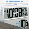 WallarGe Backlight Digital Wall Clock Battery Operated - with Temperature