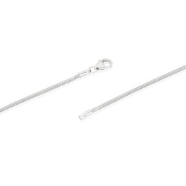 NKlaus Genuine 925 Sterling Silver Snake Chain 1.60 mm Wide, Sterling Silver, No Gemstone