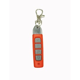 Universal Copy Remote Key Smart Home Remote Control Key Fob, 4 Buttons Cloning Wireless Remote Control Key Fob 433mhz for Car Garage Door Gate Skylight (Lock Red-Grey)