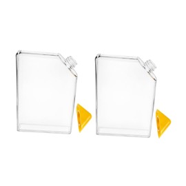 GRIRIW 2Pcs Portable Water Bottle for Outdoor Travel Leak Flat Plastic Flask Unisex Stylish Design for Go Hydration for Bags and Purses