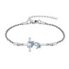 ONEFINITY Butterfly Cross Bracelet 925 Sterling Silver Butterfly Jewelry Gifts