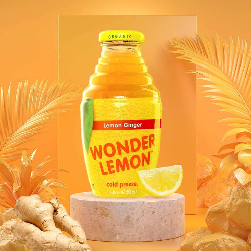 Wonder Lemon Organic Lemon Ginger Cold Pressed Juice, 8.45oz (6