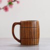 350ml Vintage Wooden Beer Mug with Handle Large Capacity Drink