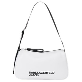 Karl Lagerfeld Jeans Women's Essential Nylon Shoulder Bag, White