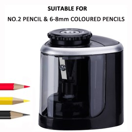 Pencil Sharpener Electric Pencil Sharpeners, Fast Sharpening, Suitable for No.2/Colored Pencils(6-8mm), Portable Pencil sharpeners Manual for Adults,Kids in School Classroom/Office/Home