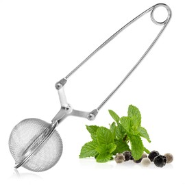 Wilhelm Sell® Stainless Steel Tea Strainer - Tea Infuser in Ball Shape - Easy to Clean Strainer for Loose Tea, Spices and Herbs - Fine Mesh Tea Filter (Pack of 1)