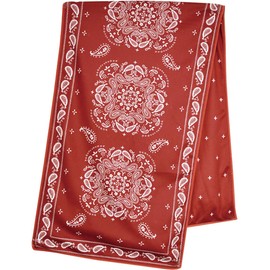 Hyundai Department Store Cool Towel PAISLEY 11.8 x 39.4 inches (30 x 100 cm), Red A401RD