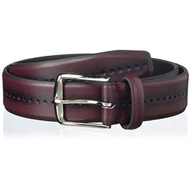 STACY ADAMS mens Dress Leather Belt, Burgundy, 34