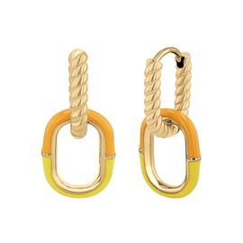 NOELANI 2037932 Women's Earrings Stainless Steel 2.4 cm Gold No Comes in Jewellery Gift Box, Stainless Steel