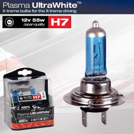 2 x H7 Ultra Power Headlamp Headlight Bulbs Xenon White Car Bright - H7 Plasma Bulbs - Super White