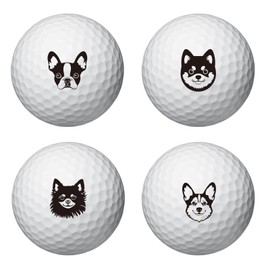 PLIGREAT Dog Pattern Stickers for Golf Ball Marker, 2 Sheets Unique Golf Ball Stickers for Identify Golfer Balls 32 Pcs Customise Markers Golfer Gift Golfing Accessories