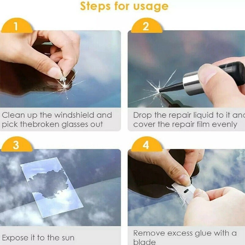 Luck_Mall 5-Pack Auto Glass Nano Repair Fluid Car Windshield Resin