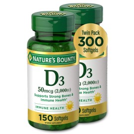 Nature's Bounty Vitamin D3 by Nature's Bounty Vitamin Supplement Supports Immune System and B...