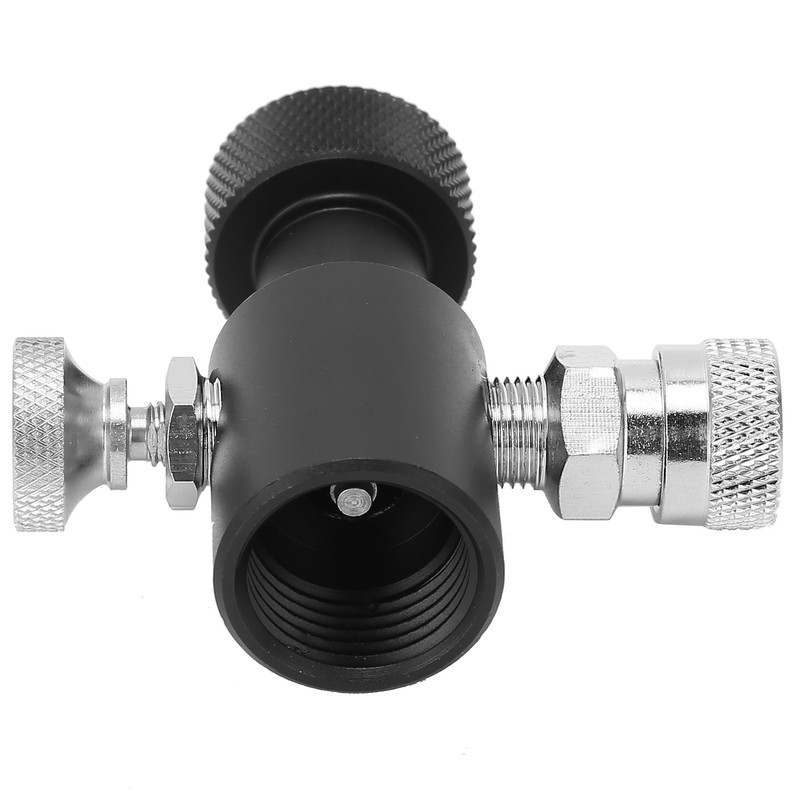 G1/2-14 CO2 Refill Adapter Connector Black Soda ASA Release Valve