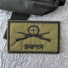 Sniper Velcro Patch Embroidery Patch Tactical Morale Hook Loop Patches for Tactical Gear Hat Backpack Jackets