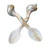 Set of 02 Spoons Shell Spoon Mother of Pearl Caviar
