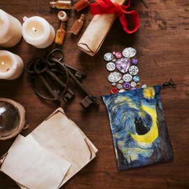 Bags Pouch for Tarot Cards | 13x18cm Drawstring Dice Holder Storage | Deck Protective Case for Oracle Decks, Fits Most Standard Size Tarot Playing Cards