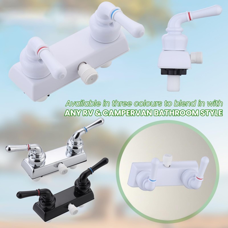 RV Shower Faucet, Camper Shower Faucet Diverter with Classical Handles,