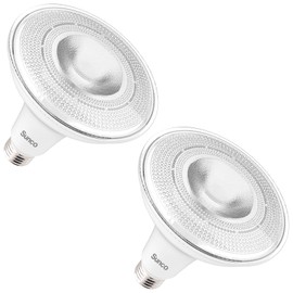 Sunco Lighting 2 Pack Outdoor LED Flood Light, 1250 LM, Waterproof PAR38 LED Bulb Dusk to Dawn, 120W Equivalent 15W, Exterior, Wet-Rated, 5000K Daylight, E26 Base, UL