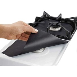 FireMat BBQ Grill Mats, Set of 5 (40 x 33 cm), Fireproof Fire Protection Underlay, PFOA-Free Grill Mats, Reusable Non-Stick Grill and Baking Mat, for Charcoal, Gas Grill and Oven (Black, 40 x 33 cm)