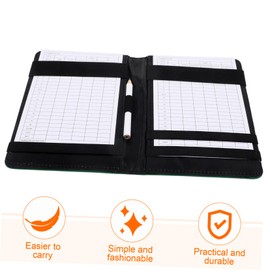 BIUDECO Golf Scorecard Holder Golf Scorebook Case Score Recording Notebook Compact Portable