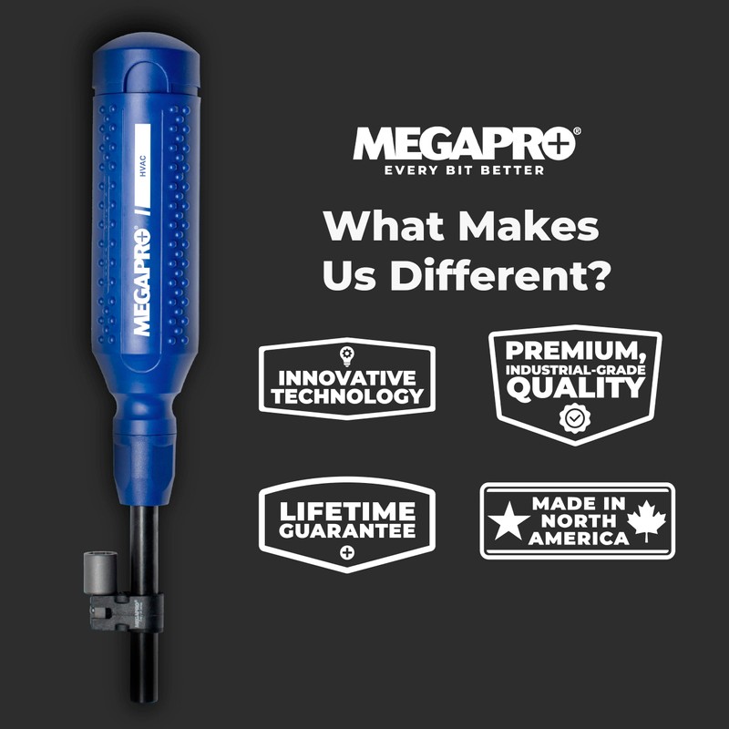 MEGAPRO® Original HVAC 15-in-1 Multi-bit Screwdriver | Schrader Valve Bit