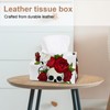 2 Pack Tissue Box Cover Holder, Skulls Roses Flowers Rectangle