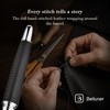 BEILUNER 318 Luxury Leather Pen, Hand-Stitched Premium Leather, Chrome-Plated Finish,