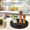 Black Round Wood Decorative Tray for Display Coffee Table Living