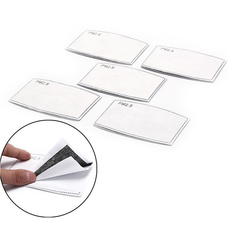 20Pcs/Set Disposable Replacement Filter Activated Carbon Protective Face Shield Filters