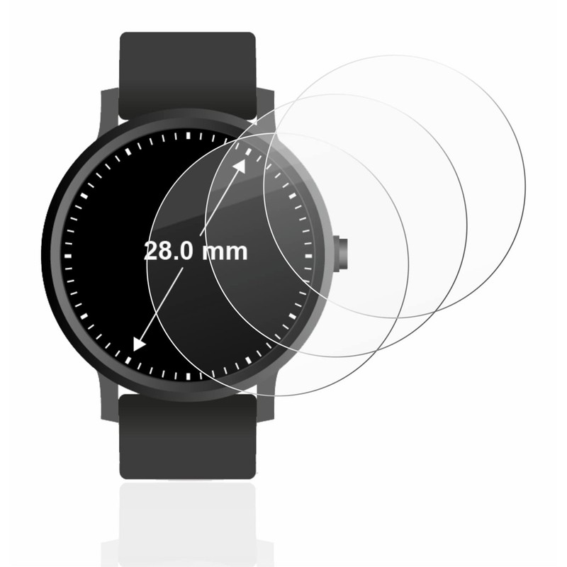 BROTECT Protective glass for circular displays (diameter: 28 mm) (pack