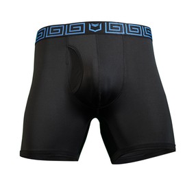 SHEATH 4.0 AirFlow Men's Mesh Boxer Briefs - BLUE & BLACK - Medium 32-34" | Dual Pouch, Moisture Wicking, Breathable